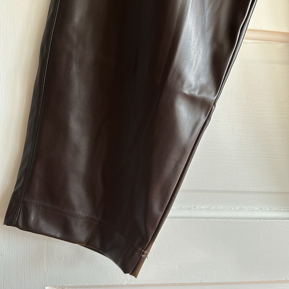 A New Day Brown Faux Leather Pants - Picture 6 of 8